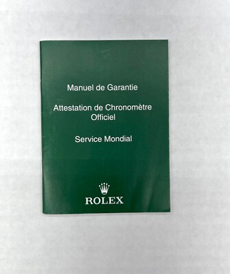 Rolex Authentic Manuel De Garantie Service Mondial Booklet - Ref 563.81