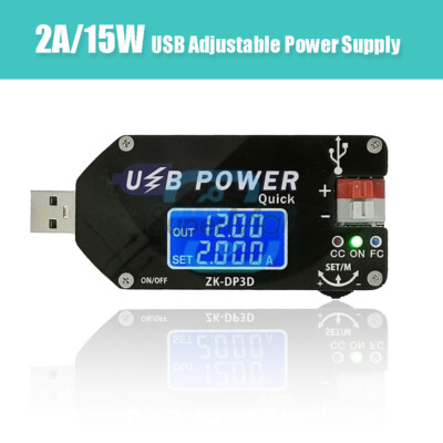 2A 15W Digital Control USB Adjustable Power Supply Module CC CV Speed Controller