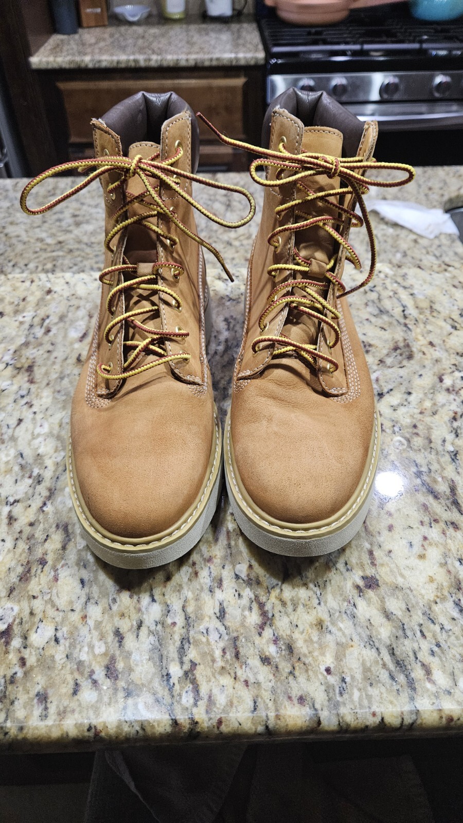 TIMBERLAND Womens Kenniston Wheat Tan Nubuck Leather Lace Up Boots