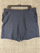 Eddie Bauer Lounge Shorts Men's Size XL Blue Zip Secured Pockets