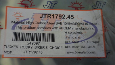 NOS JT 45T Rear Sprocket Fits: Suzuki DL1000 Triumph Bonneville
