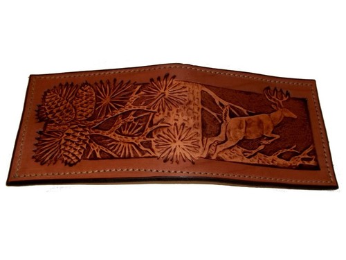 Deer In The Pine Wallet Emboss Plate High Impact Poly 2 3/4" x 8 1/4" - Picture 2 of 3