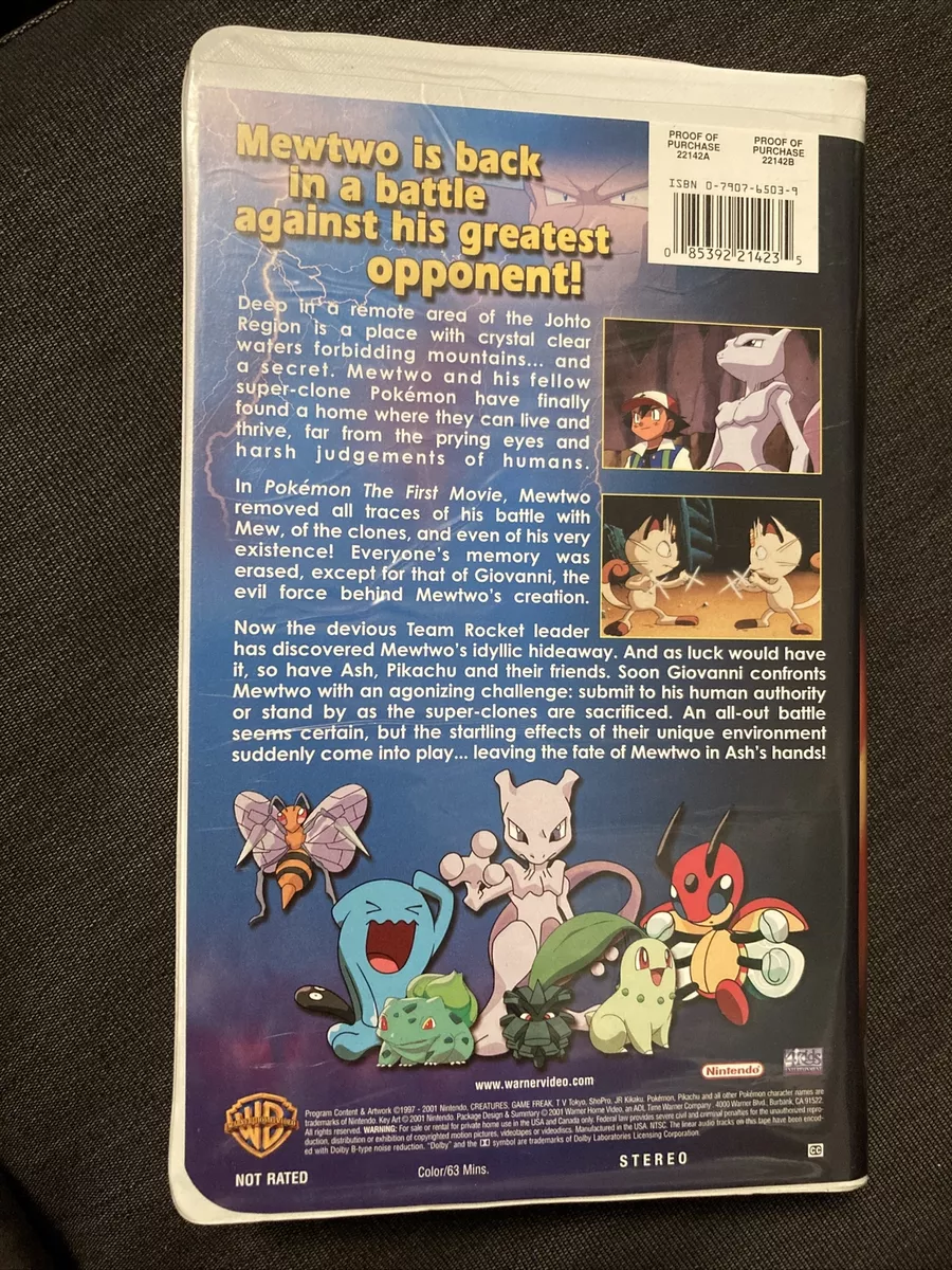 Mavin  IGS 7.5-7 Pokemon Mewtwo Returns VHS Clamshell 2001 movie sealed  graded