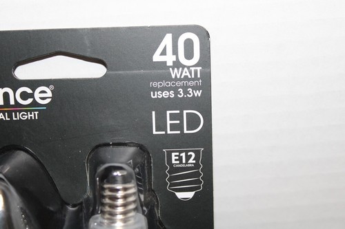 Feit Enhance 40w Equiv LED B10 Bulbs Daylight 300 Lum E12 Dimmable Clear 2-Pack - Picture 2 of 5