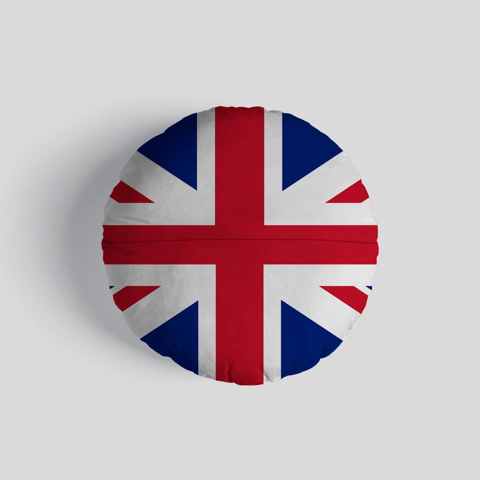 Skinhead Union Jack 14" Round Cushion Decrotive Circle Pillow - Image 4 of 4
