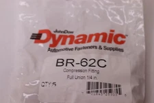 (5-Pk) John Dow Dynamic Compression Fitting Full Union 1/4" BR-62C