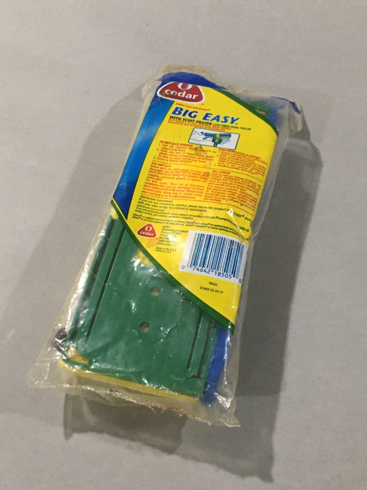 O'CEDAR Big Easy with scuff eraser Butterfly Sponge Mop Snapon Refill