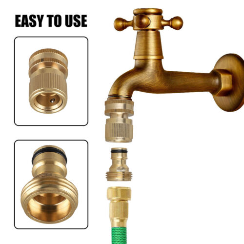 3/4" Gartenschlauch Schnellkupplung Wasserschlauch passend Messing Buchse Stecker - Bild 3 von 21