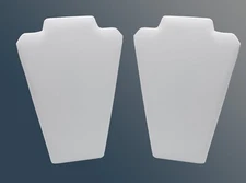 White Leatherette Necklace Display Jewelry Chain Display Stand Strong Easel 2 Pc