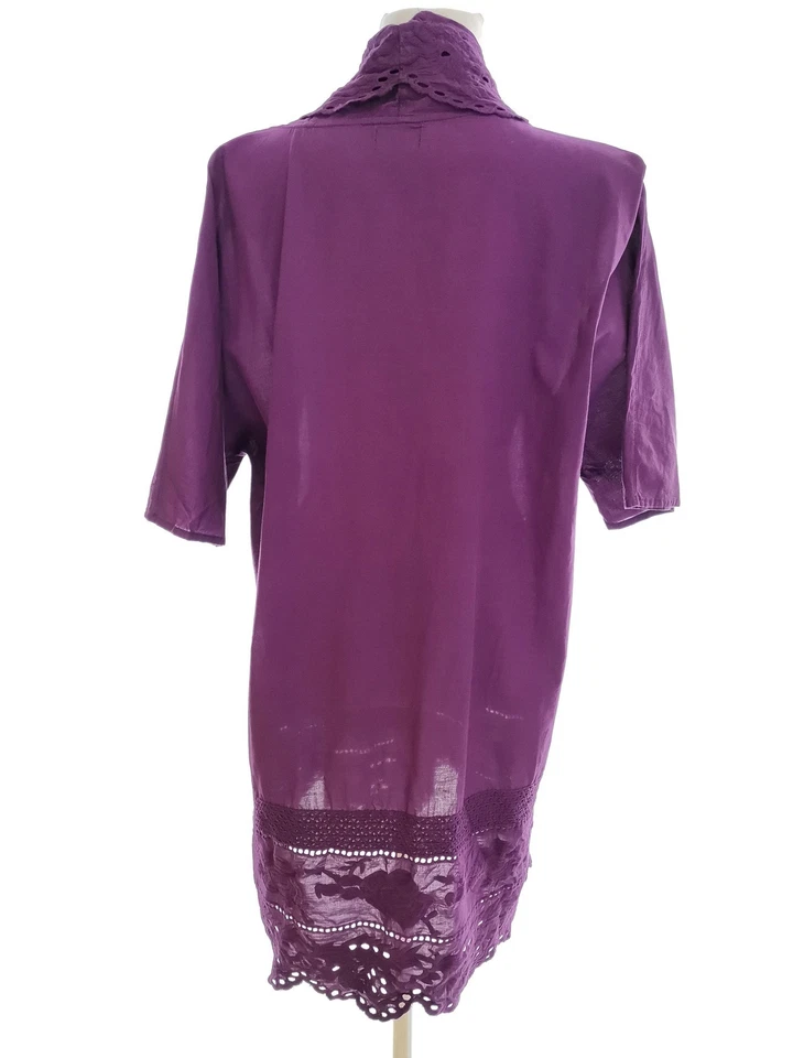 Replace T. 46-48 Morado Longitud hasta la rodilla Vestido recto Algodón 100% Ma - Imagen 3 de 4