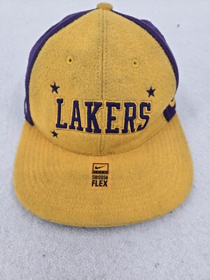 VTG Nike LA Lakers Wool Embroidered NBA Fitted Hat Cap Large