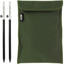 2 x Fishing Banksticks Rod Rests Black Aluminium 30-50cm Carp Bank Sticks & Bag