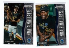 2019-20 Panini Prizm NBA Finalists #2 Kevin Durant + #6 Stephen Curry Lot 2