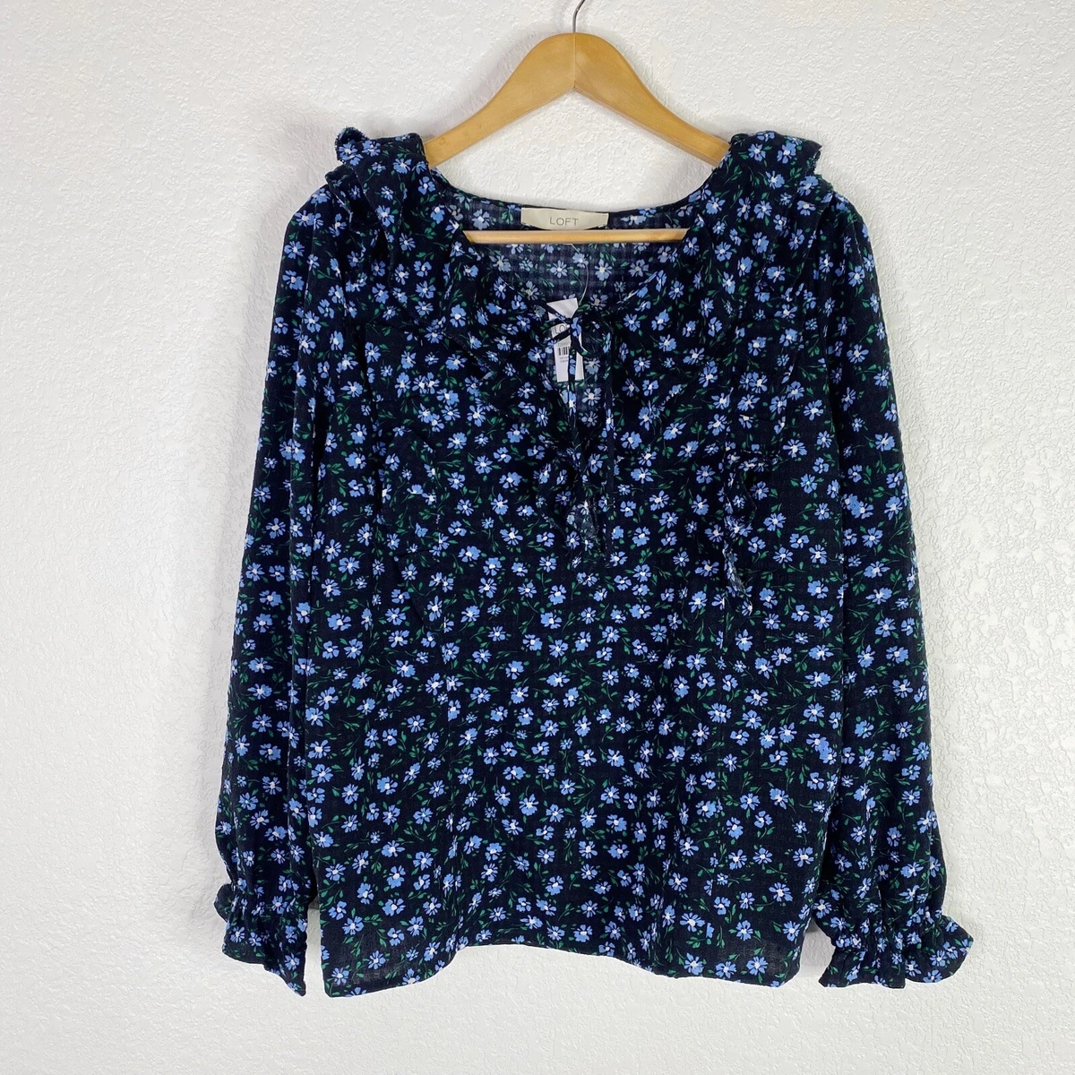 Loft tie neck best sale blouse