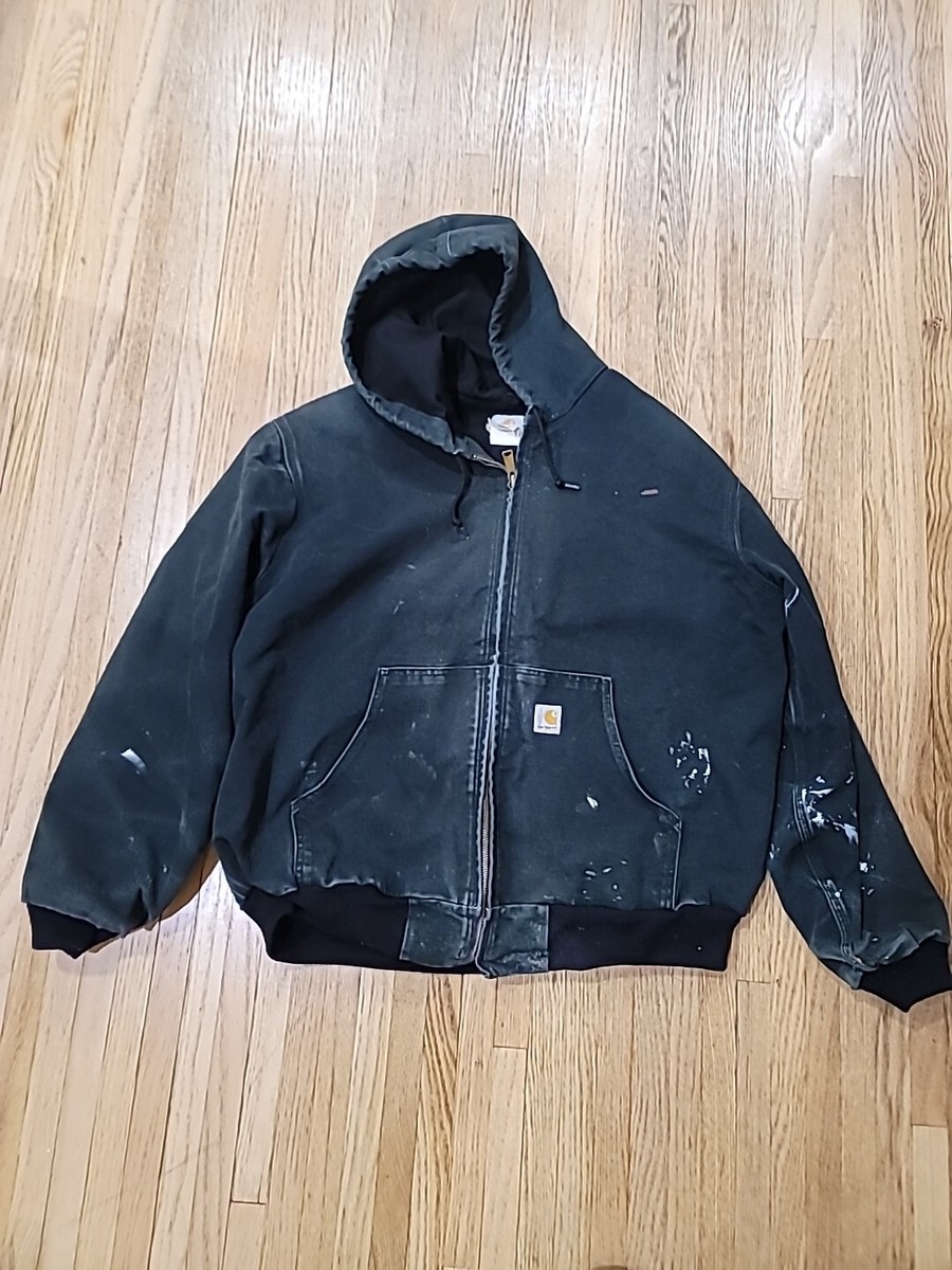 Vintage Carhartt Jacket Mens Loose Fit J131 Distressed USA