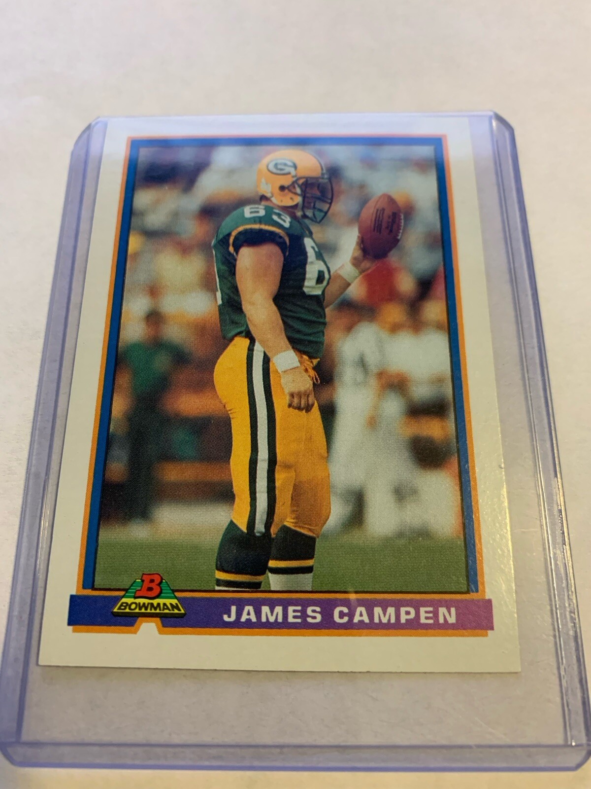 James Campen RC 1991 Bowman #169 Green Bay Packers 32277 Football Card