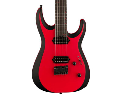 Jackson Pro Plus Series DK Modern MDK7 HT Guitar - Satin Red w/ Black Bevels