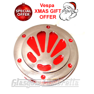 XMAS GIFT! VESPA GAS LIGHTER GS Scooter RED POLISHED SHELL HORN Mod / Retro 