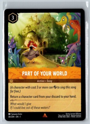 2023 DISNEY LORCANA - THE FIRST CHAPTER PART OF YOUR WORLD RARE