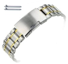 Stainless Steel Metal Bracelet 19mm 21mm 23mm 26mm Two Tone Watch Band 5019