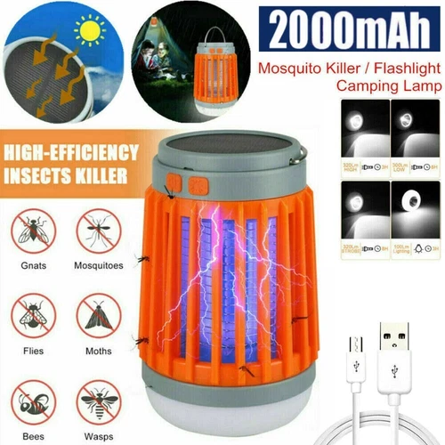 AKKU Moskito Killer UV Insektenvernichter Solar LED Lampe Mückenfalle Licht