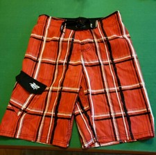Boys 16, Maui And Sons Board Shorts, Swim Trunks Red