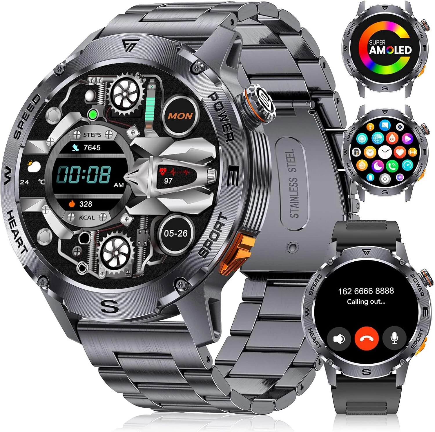 Smart Watch Men Women with Phone Function Sport Modes Waterproof Sleep Tracker