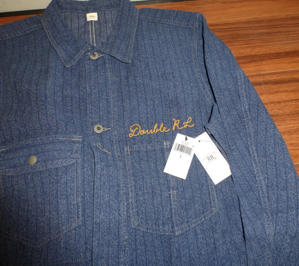 NWT RRL DOUBLE RL RALPH LAUREN EMBROIDERED JASPE TWILL NWT RRL DOUBLE RL RALPH LAUREN EMBROIDERED JASPE TWILL
