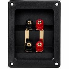 Parts Express Gold Plated Bi-Amp Speaker Wire Terminal Cup Banana Binding Post