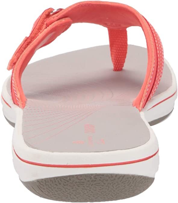 Clarks Women's Breeze Sea Flip-flop Bright Coral Synthetic 6 for