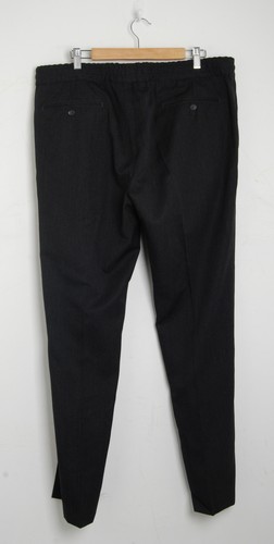 Valentino Men Black Chino Pants Fabric Drawstring Elastic Waist Trousers IT 52 - Picture 2 of 8