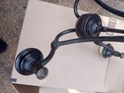Vintage Metal Globe Nickle Brass Finish  Ceiling Fixture with  3  Shade Hardwire — photo 2