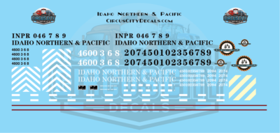 #ad Idaho Northern amp; Pacific GP40 GP9 GP7 Caboose HO Scale Decal Set $12.97