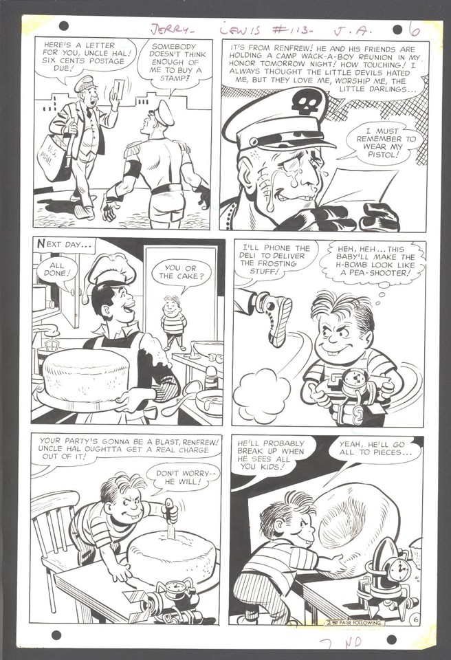 Jerry Lewis #113 Original Art by Bob Oksner Comic comes with art Comic Art