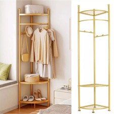 68.5" Free Standing Coat Rack Hat Stand Garment Holder Hall Tree with 3 Shelves