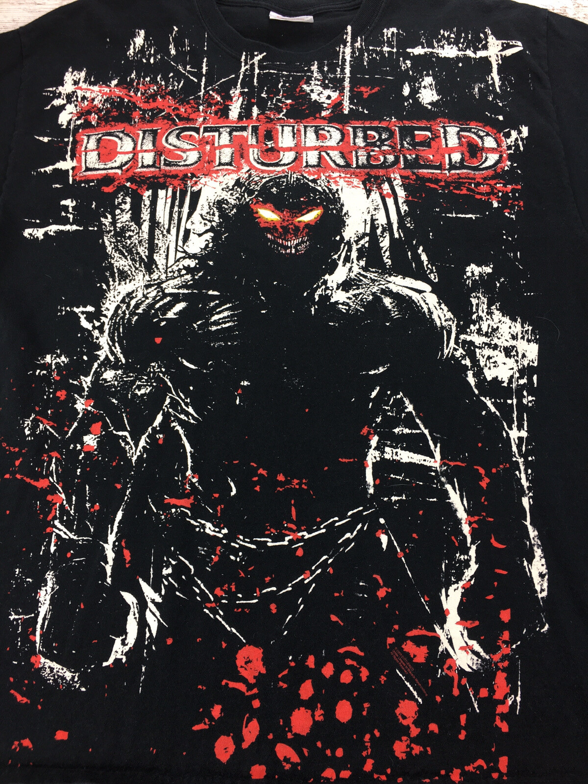Vintage 90's Disturbed Band TShirt Size Large Black Metal Rock Tee eBay