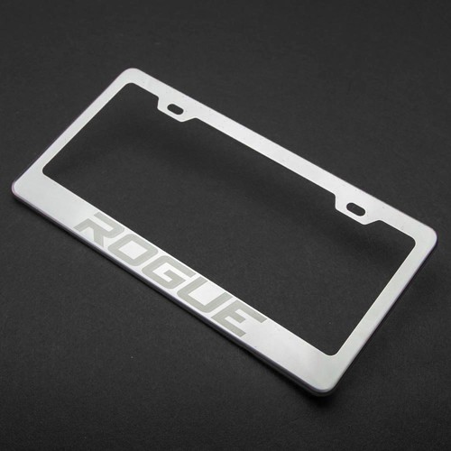 Rogue Laser Engraved Polish Stainless Steel License Plate Frame Chrome Screw Cap - Picture 11 of 12