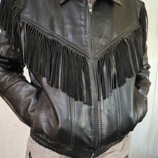 Espinoza Learher Jacket Black Sz 46 Motorcycle Racing Rider Genuine VGT USA Made