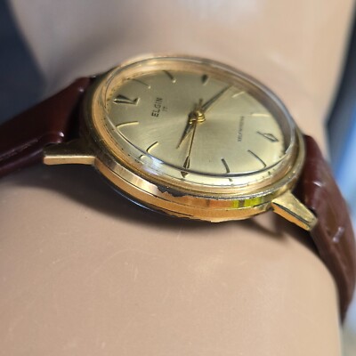 Vintage ELGIN men's automatic watch Cal.756 17Jewels Germany 1960s