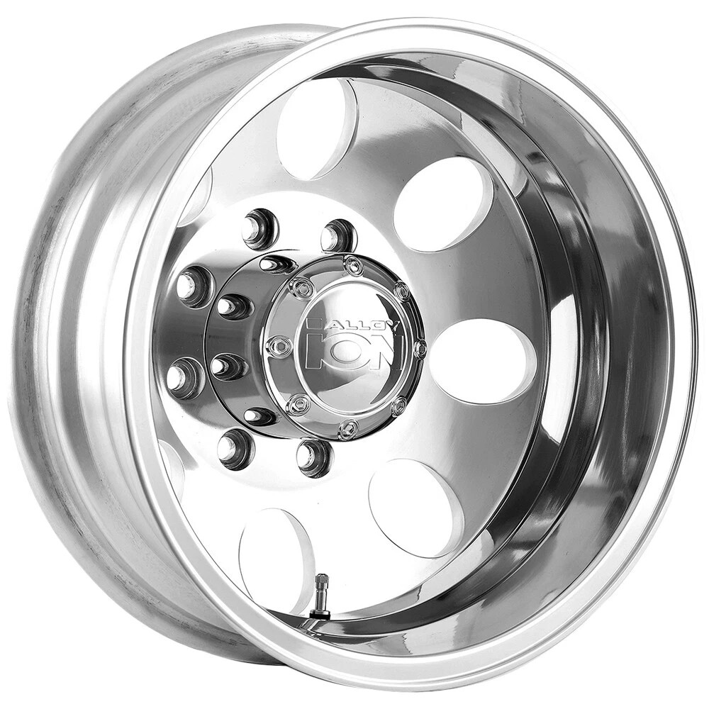 (Set-4) Ion 167 Dually 17x6.5 8x6.5 8x165.1 125mm Polished Wheels Rims ...