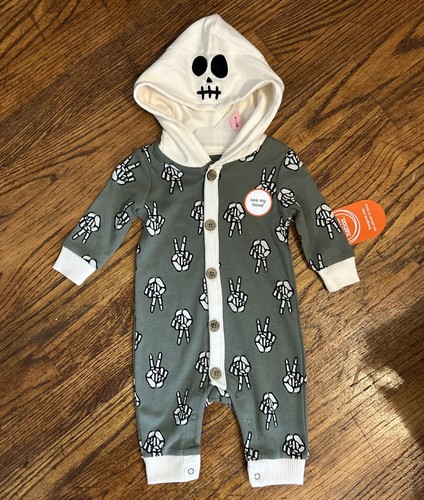 Wonder Nation Baby Skeleton Outfit Size 0-3 Mo NWT! Long Sleeve Romper. Casual