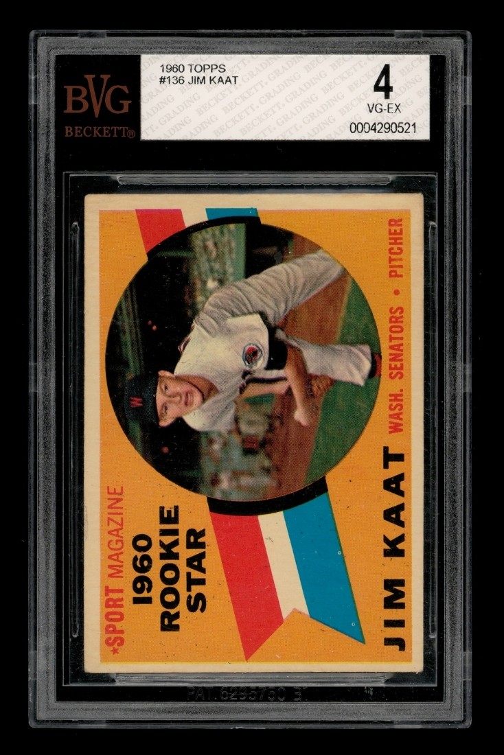 1960 Topps Set-Break #136 Jim Kaat Rookie BVG 4 VG-EX