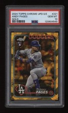 2024 Andy Pages PSA 10 Topps Chrome Update Sapphire Gold Refractor Rc #05/50