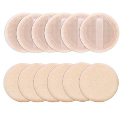 Puderquaste 12 Stück Runde Velours Gesicht Schwämmchen Make-up Kompakt Body
