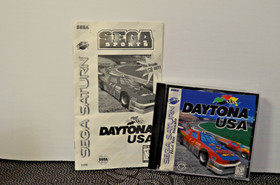 Daytona USA (Sega Saturn, 1995) with manual, no back artwork