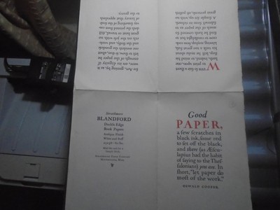 Strathmore Blandford Papier 4 Seiten Musterblatt