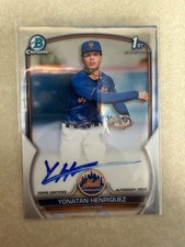 Yonatan Henriquez #2022 Bowman Chrome 1st Auto CPA-YHE Mets Prospect Autograph