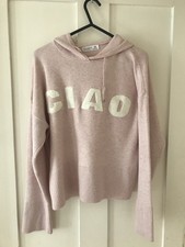 Pink Ciao Cropped Hoody Jumper Size XS Approx 10-14 Vgc