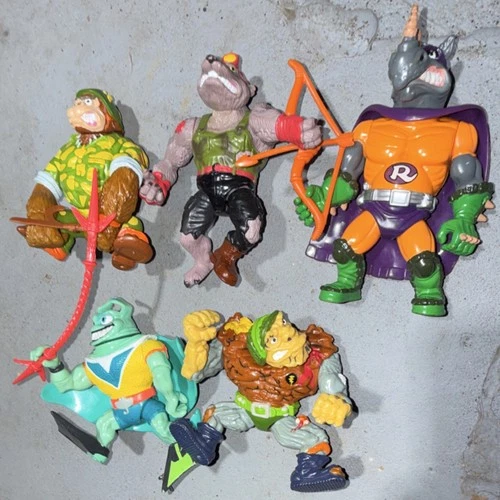PLAYMATES TOYS TEENAGE MUTANT NINJA TURTLES VINTAGE ACTION FIGURE LOT 1991