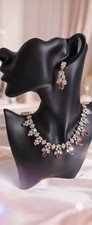 Crystal Bridal Jewelry Set Necklace Earrings Prom Party Wedding